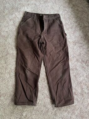 Carhartt Brown Carpenter Chinos - Straight Leg